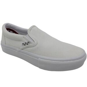 Vans Skate Slip On Pro White Canvas Low Top Shoes Men's Size 3.5 (US)